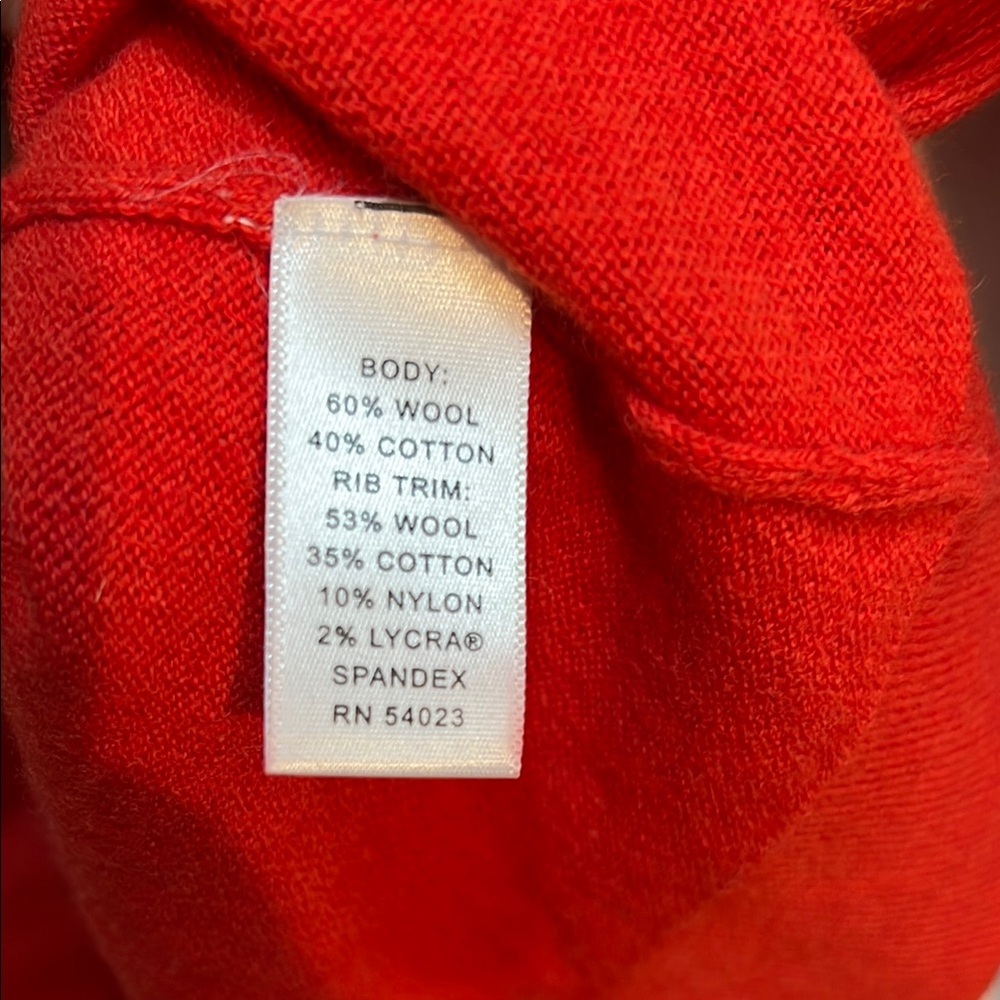 Banana Republic Red cropped Cardigan Sweater with 3/4 sleeves - Picture 7 of 12